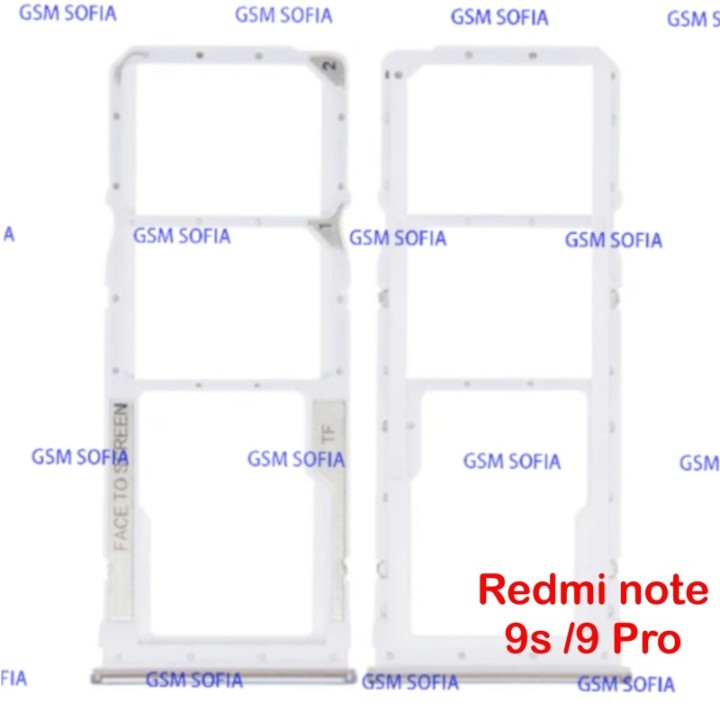 bandeja sim Para Xiaomi Redmi Note 9 Pro / Redmi Note 9S - Plata