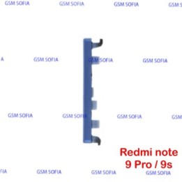 boton lateral volumen para Xiaomi Redmi Note 9s / Redmi Note 9 pro - Azul