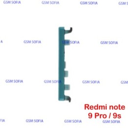 boton lateral volumen para Xiaomi Redmi Note 9s / Redmi Note 9 pro - Verde