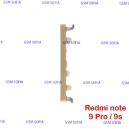 boton lateral volumen para Xiaomi Redmi Note 9s / Redmi Note 9 pro - Oro