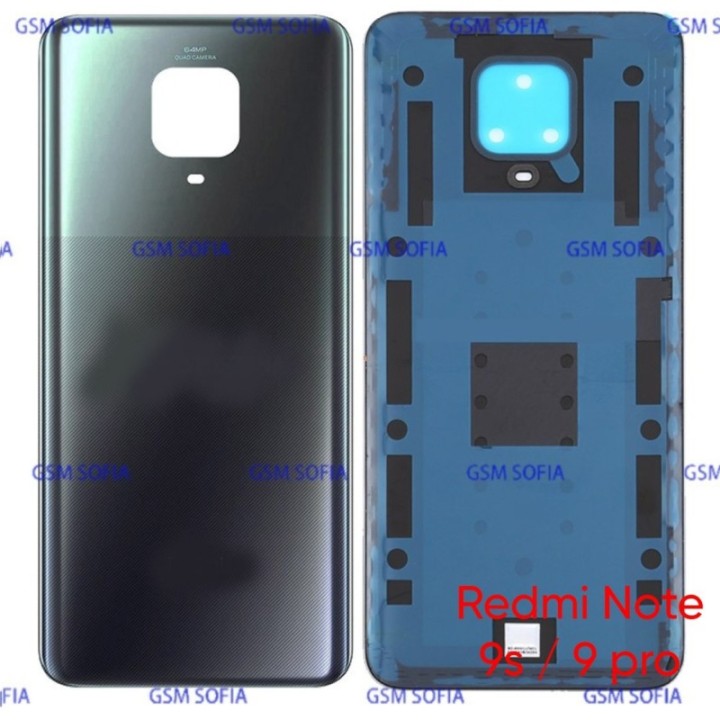 Tapa Trasera Para Xiaomi Redmi Note 9S / Redmi Note 9 Pro - Negro