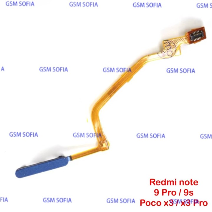 Flex Lector de Huella Para Poco X3 / Poco X3 pro / Poco X3 NFC / Redmi note 9s / Redmi note 9 Pro  -  Azul