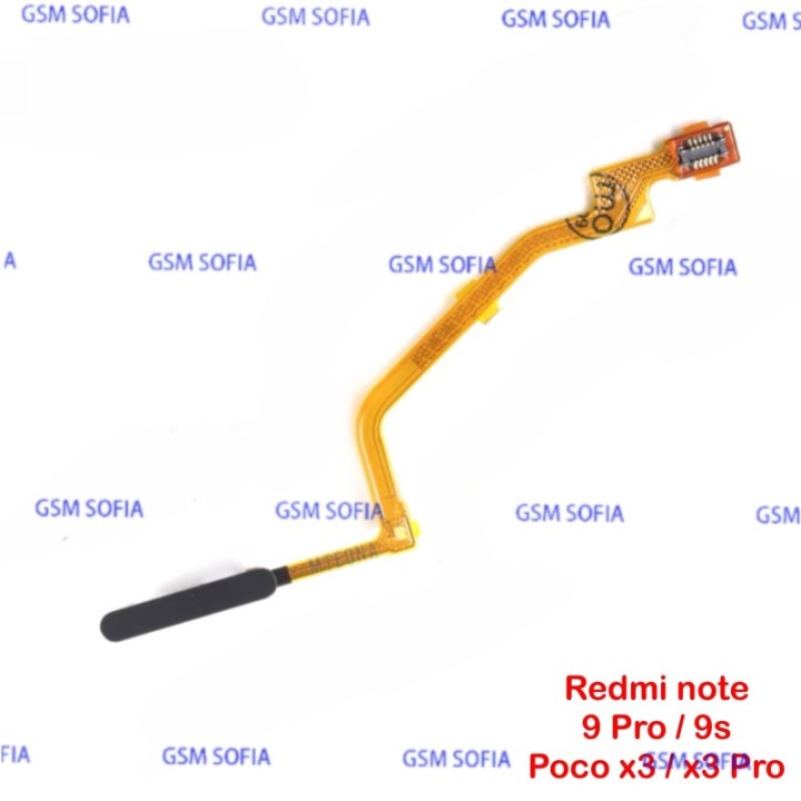 Flex Lector de Huella Para Poco X3 / Poco X3 pro / Poco X3 NFC / Redmi note 9s / Redmi note 9 Pro - Negro