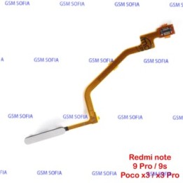 Flex Lector de Huella Para Poco X3 / Poco X3 pro / Poco X3 NFC / Redmi note 9s / Redmi note 9 Pro - Plata