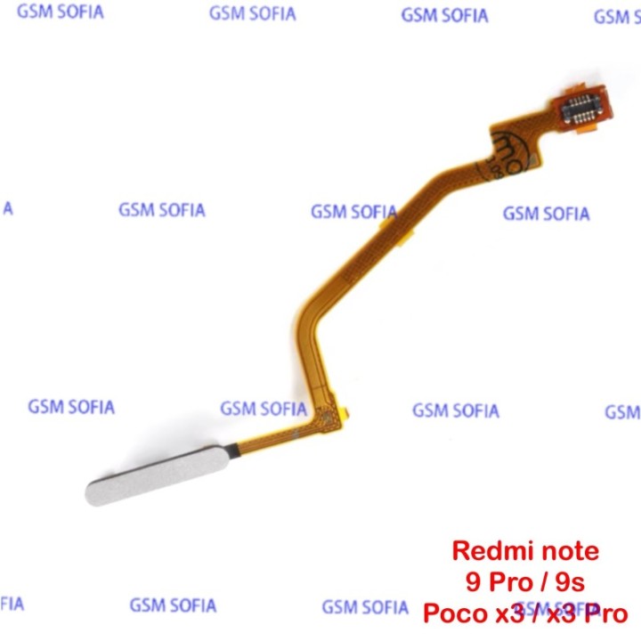 Flex Lector de Huella Para Poco X3 / Poco X3 pro / Poco X3 NFC / Redmi note 9s / Redmi note 9 Pro - Plata