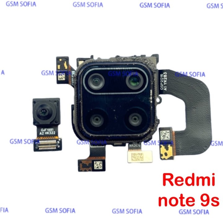 Desmontaje Juego de cámara trasera completa + Embellecedor de lente Para Redmi Note 9s
