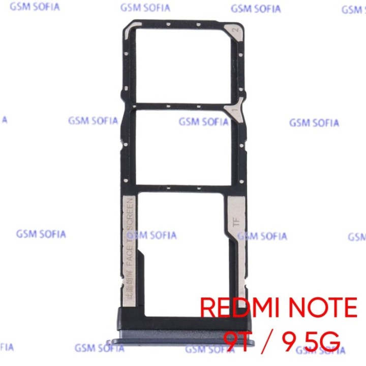 Bandeja sim para Redmi note 9T / Redmi note 9 5G - Negro