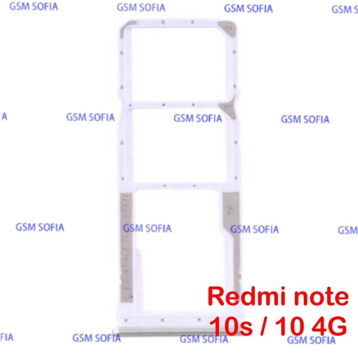 Bandeja sim + micro sd para Redmi note 10s  / Redmi note 10 4G - Blanco