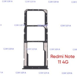 Bandeja sim para Redmi Note 11 4G / Redmi Note 11S 4G - Negra