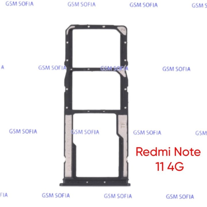 Bandeja sim para Redmi Note 11 4G / Redmi Note 11S 4G - Negra