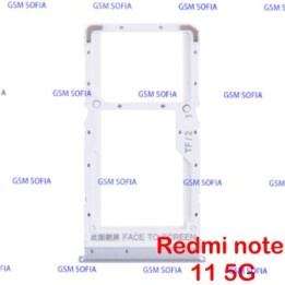 Bandeja sim para Poco M4 Pro 5G / Redmi Note 11 5G / Redmi Note 11s 5G - Plata