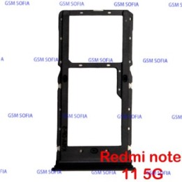 Bandeja sim para Poco M4 Pro 5G / Redmi Note 11 5G / Redmi Note 11s 5G - Negro