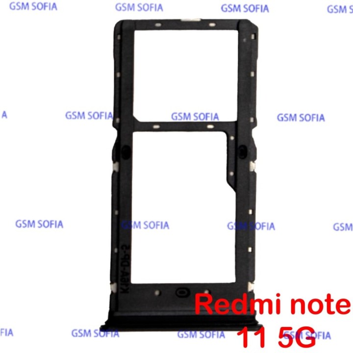 Bandeja sim para Poco M4 Pro 5G / Redmi Note 11 5G / Redmi Note 11s 5G - Negro