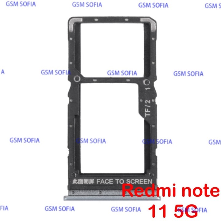 Bandeja sim para Poco M4 Pro 5G / Redmi Note 11 5G / Redmi Note 11s 5G - Gris