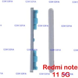 Boton lateral volumen para Redmi note 11 5g ／ Redmi note 11s 5G - plata