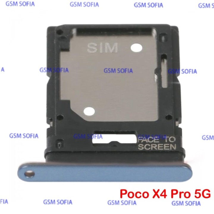 Bandeja sim para Redmi Note 11 Pro 4G / Redmi Note 11 Pro 5G / Poco X4 Pro 5G / Redmi Note 12 Pro 4G - Azul Marino