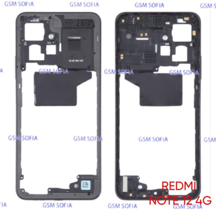Marco Lateral Para Redmi note 12 4G - Negro