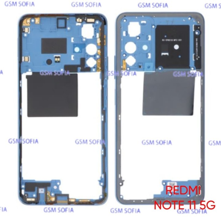 Marco Lateral Externa Para Redmi Note 11 5G / Redmi Note 11s 5G - Azul