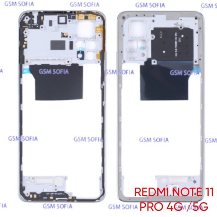 Marco Lateral Para Redmi note 11 Pro 4G / Redmi note 11 Pro 5G / Redmi Note 12 Pro 4G - Blanco