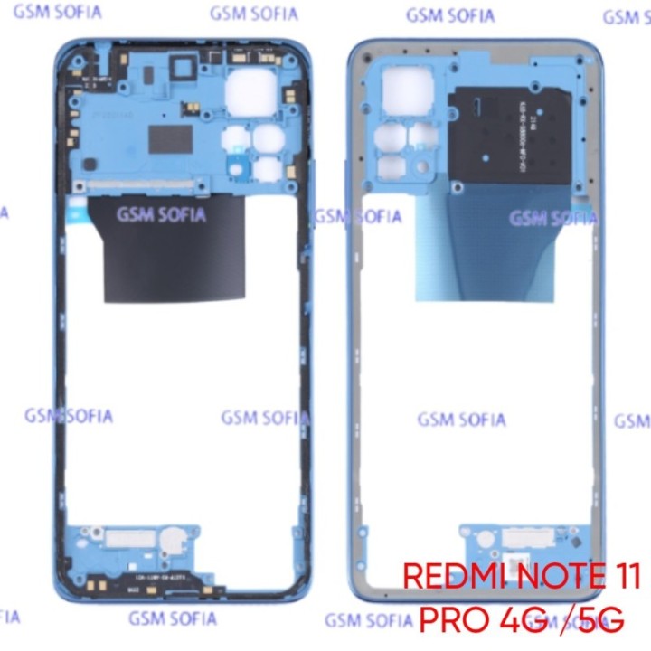 Marco Lateral Para Redmi note 11 Pro 4G / Redmi note 11 Pro 5G / Redmi Note 12 Pro 4G - Azul