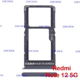BANDEJA SIM PARA XIAOMI REDMI NOTE 12 5G / POCO X5 5G - NEGRO