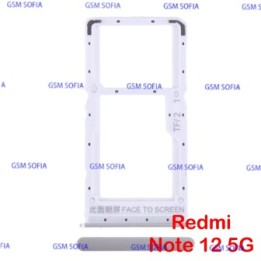 BANDEJA SIM PARA XIAOMI REDMI NOTE 12 5G / POCO X5 5G - PLATA