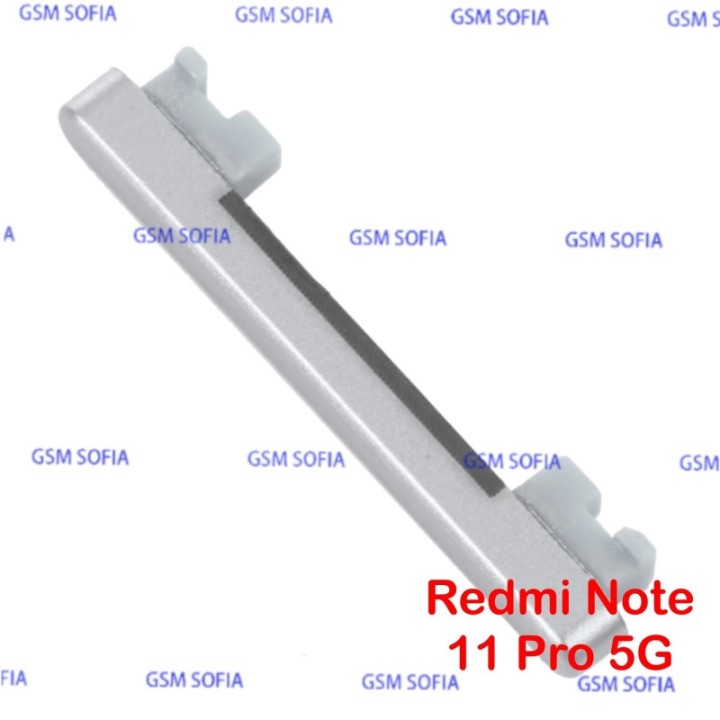 Boton volumen para Redmi Note 11 Pro 4G / Redmi Note 11 Pro 5G / Redmi Note 11 Pro Plus 5G / Redmi Note 12 Pro 4G - Plata