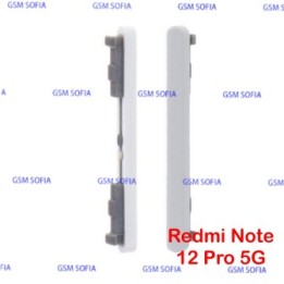 Boton volumen para Redmi Note 12 Pro 5G - Plata