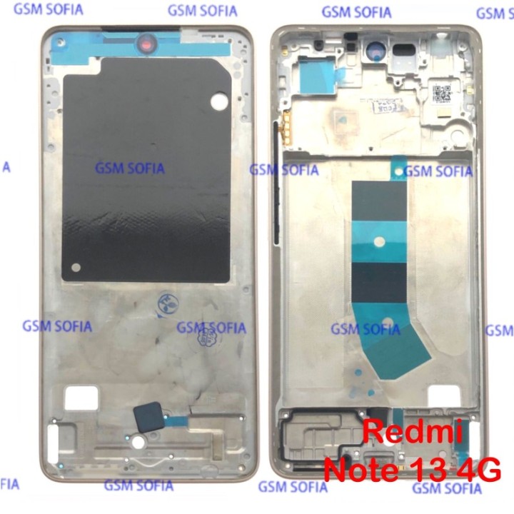 Chasis / Marco Externa con botonera para Redmi note 13 4G - Oro