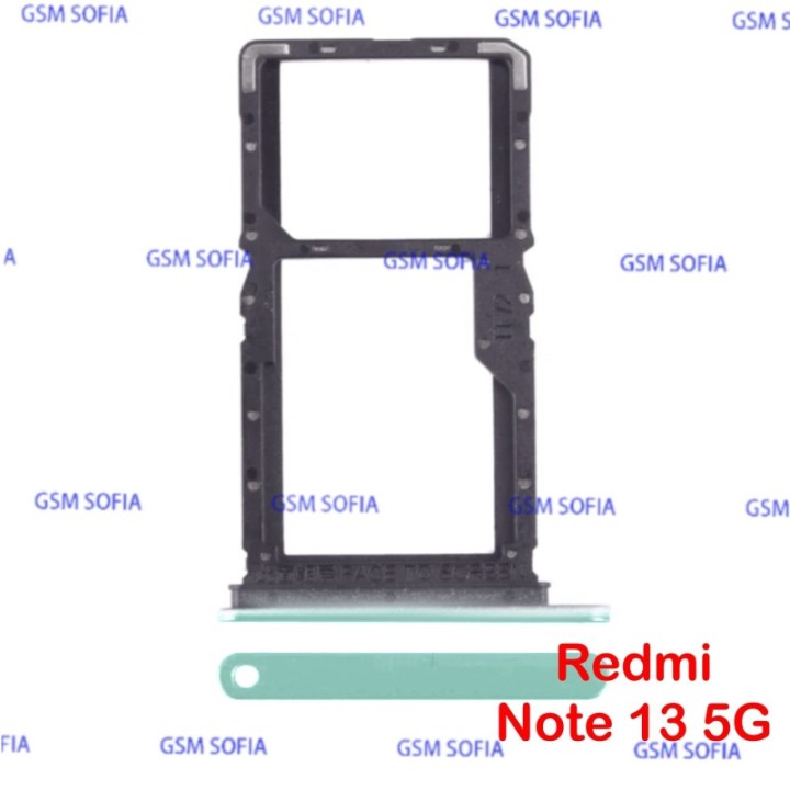 Bandeja Sim + Micro SD Para Redmi Note 13 5G / Redmi Note 13 Pro 4G - Verde
