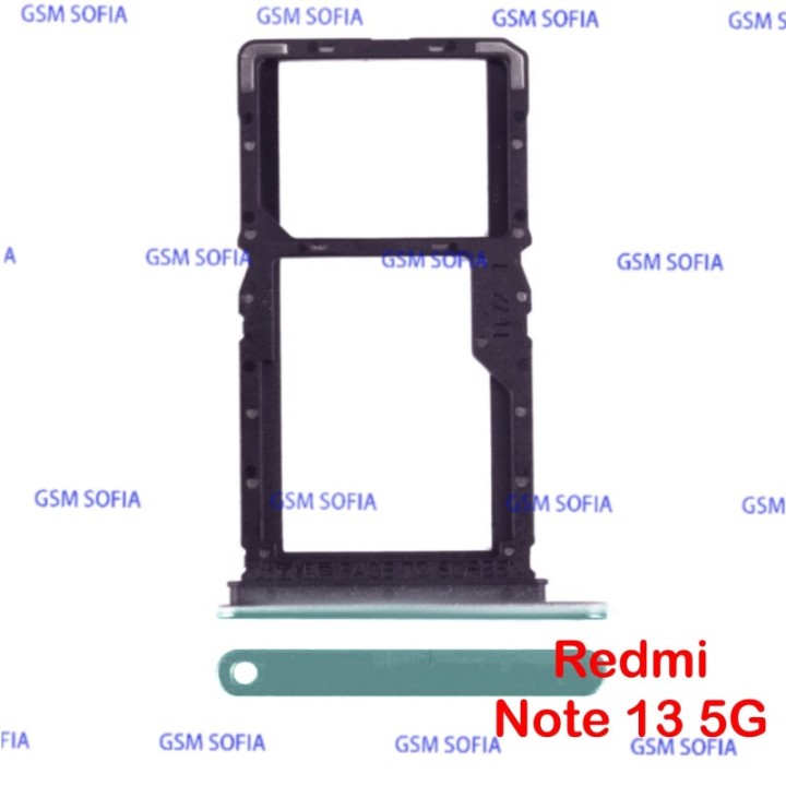 Bandeja Sim + Micro SD Para Redmi Note 13 5G / Redmi Note 13 Pro 4G - Verde Oscuro