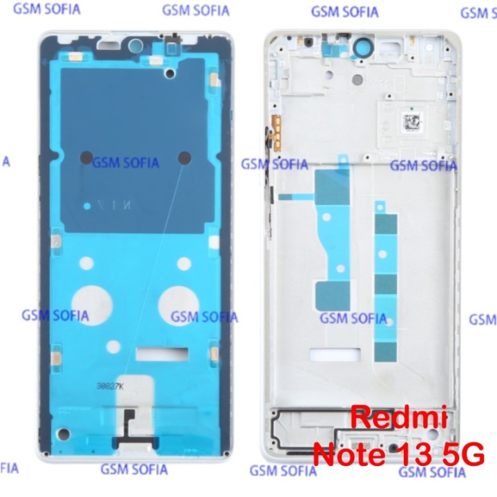 Chasis / Marco Externa con botonera para Redmi note 13 5G - Plata