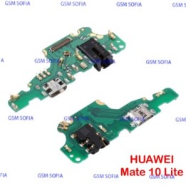 Flex De Conector De Carga Con Microfono Y Jack De Audio Para Huawei Mate 10 Lite / Nova 2i / Maimang 6 / Honor 9i / G10