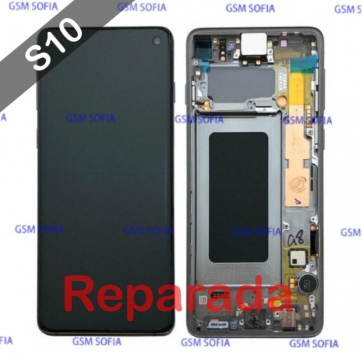 Pantalla completa ori reparada con marco para Samsung Galaxy s10 / G973 - Negro