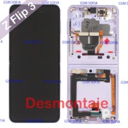 DESMONTAJE Pantalla Completa Con marco para Samsung Galaxy Z Flip 3 5G / F711 / F717 - Lila