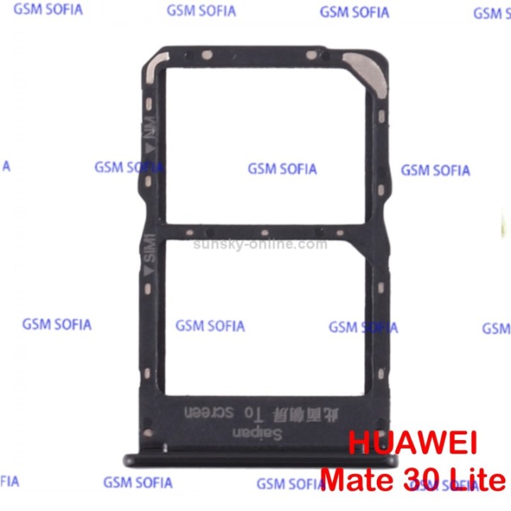 Bandeja Sim / Micro SD Para Huawei Mate 30 Lite - Negro