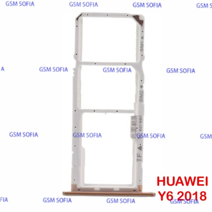 Bandeja SIM + SIM + SD Para Huawei Y6 2018 - Oro