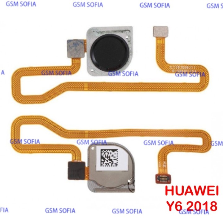 Flex De Lector De Huella Para Huawei Y6 2018 - Negro