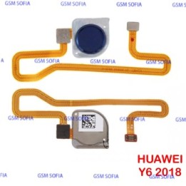 Flex De Lector De Huella Para Huawei Y6 2018 - Azul