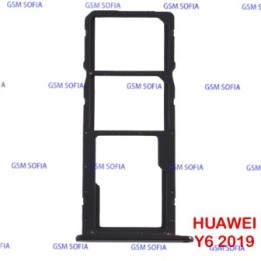 Bandeja Sim Micro SD Para Huawei Y6 2019 / Huawei Y6S - Negro
