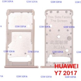Bandeja Sim+SD / Duo SIM Para Huawei Y7 2017 / Y7 Prime / Holly 4 Plus / Enjoy 7 Plus - Oro