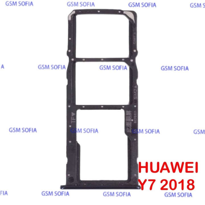 Bandeja SIM + SIM/SD Para Huawei Y7 2018 - Negro