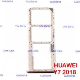 Bandeja SIM + SIM/SD Para Huawei Y7 2018 - Oro