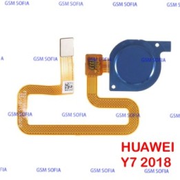 Flex De Lector De Huella Para Huawei Y7 2018 - Azul