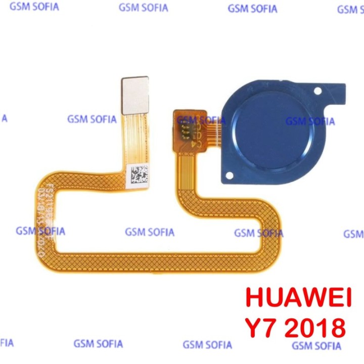 Flex De Lector De Huella Para Huawei Y7 2018 - Azul