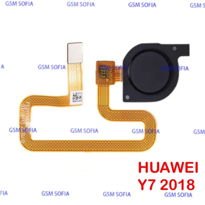 Flex De Lector De Huella Para Huawei Y7 2018 - Negro