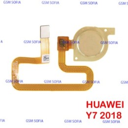 Flex De Lector De Huella Para Huawei Y7 2018 - oro