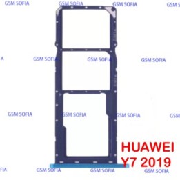 Bandeja SIM + SIM + SD Para Huawei Y7 2019 - Azul