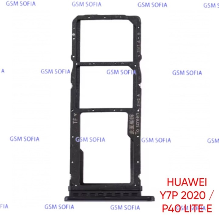 Bandeja sim para Huawei P40 Lite E / Y7P 2020 - negro
