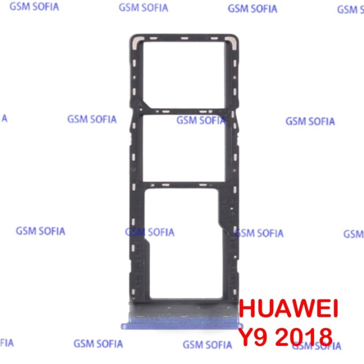Bandeja SIM + SIM + SD Para Huawei Y9 2018 / Huawei Enjoy 8 - Azul